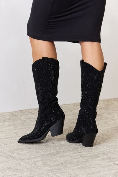 Basic Beaches Collective Forever Link Rhinestone Knee High Cowboy Boots Forever Link Rhinestone Knee High Cowboy Boots