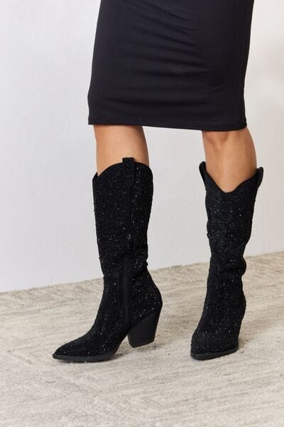 Basic Beaches Collective Forever Link Rhinestone Knee High Cowboy Boots Forever Link Rhinestone Knee High Cowboy Boots