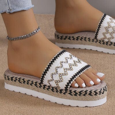 Basic Beaches Collective Geometric Weave Platform Sandals Geometric Weave Platform Sandals