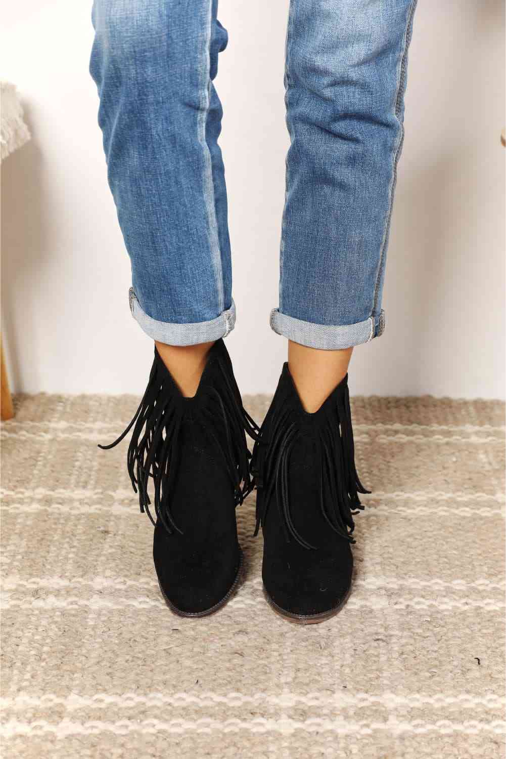 Basic Beaches Collective Legend Women's Fringe Cowboy Western Ankle Boots Legend Women's Fringe Cowboy Western Ankle Boots