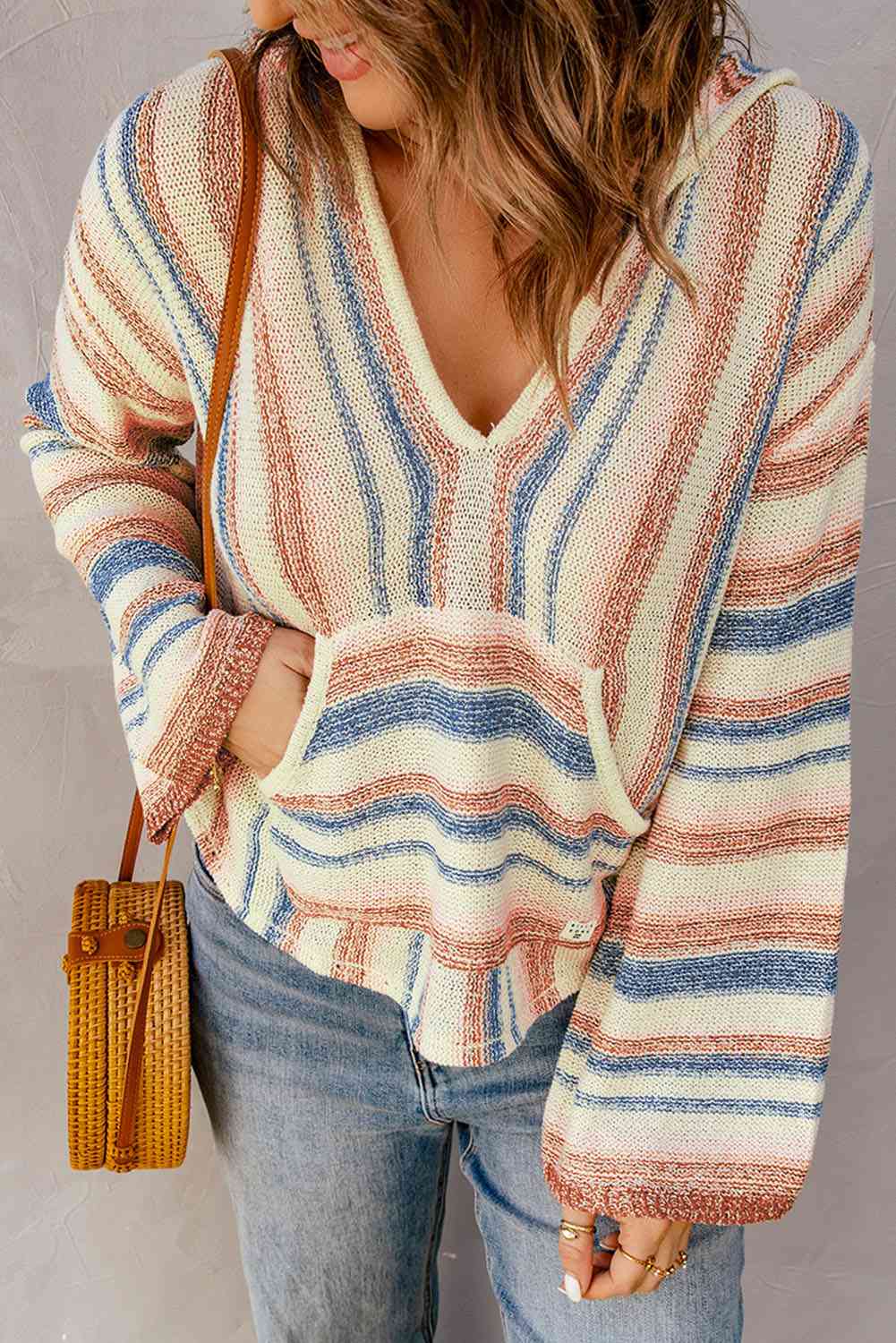 Basic Beaches Collective Multi / S Surfer Striped Hooded Sweater with Pocket Surfer Striped Hooded Sweater with Pocket