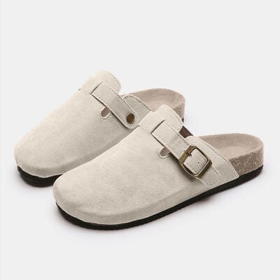 Basic Beaches Collective Suede Closed Toe Buckle Slide Suede Closed Toe Buckle Slide