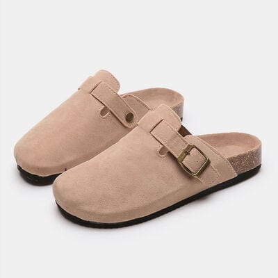 Basic Beaches Collective Suede Closed Toe Buckle Slide Suede Closed Toe Buckle Slide