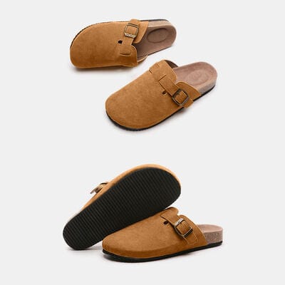 Basic Beaches Collective Suede Closed Toe Buckle Slide Suede Closed Toe Buckle Slide