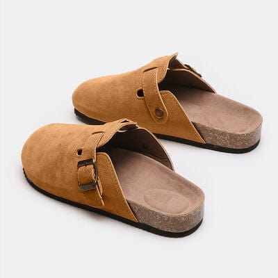 Basic Beaches Collective Suede Closed Toe Buckle Slide Suede Closed Toe Buckle Slide