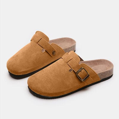 Basic Beaches Collective Suede Closed Toe Buckle Slide Suede Closed Toe Buckle Slide