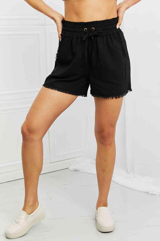 Trendsi Black / S Zenana Seaside Linen Shorts Zenana Seaside Linen Shorts