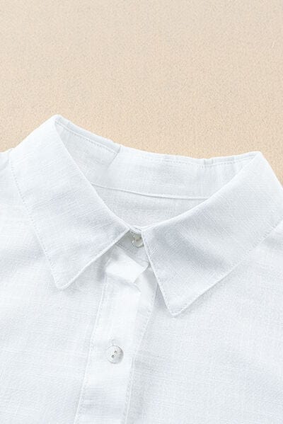 Trendsi Button-Up Longline Shirt with Breast Pockets Button-Up Longline Shirt with Breast Pockets