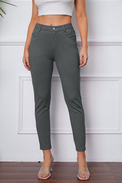 Trendsi Charcoal / S StretchyStitch Pants by Basic Bae StretchyStitch Pants by Basic Bae
