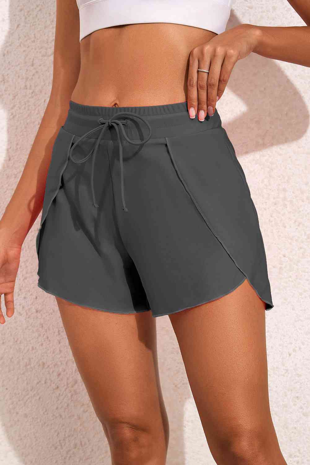 Trendsi Drawstring Waist Swim Shorts Drawstring Waist Swim Shorts