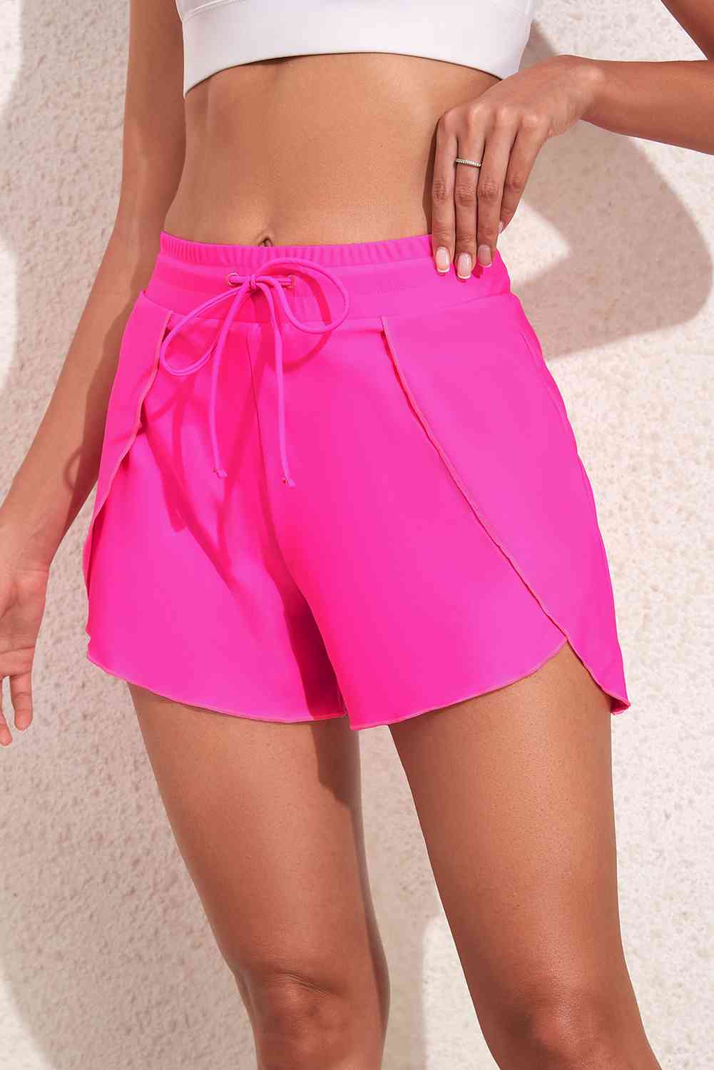 Trendsi Drawstring Waist Swim Shorts Drawstring Waist Swim Shorts