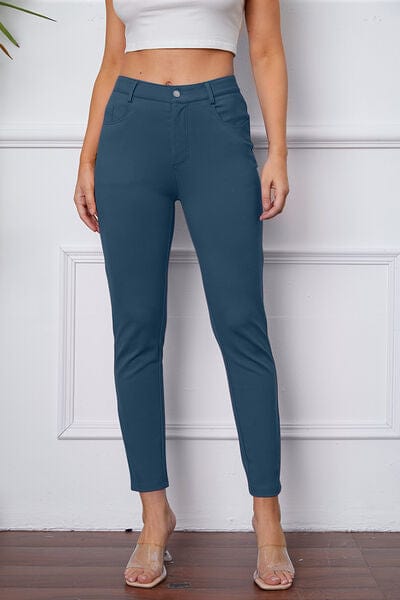 Trendsi Dusty  Blue / S StretchyStitch Pants by Basic Bae StretchyStitch Pants by Basic Bae
