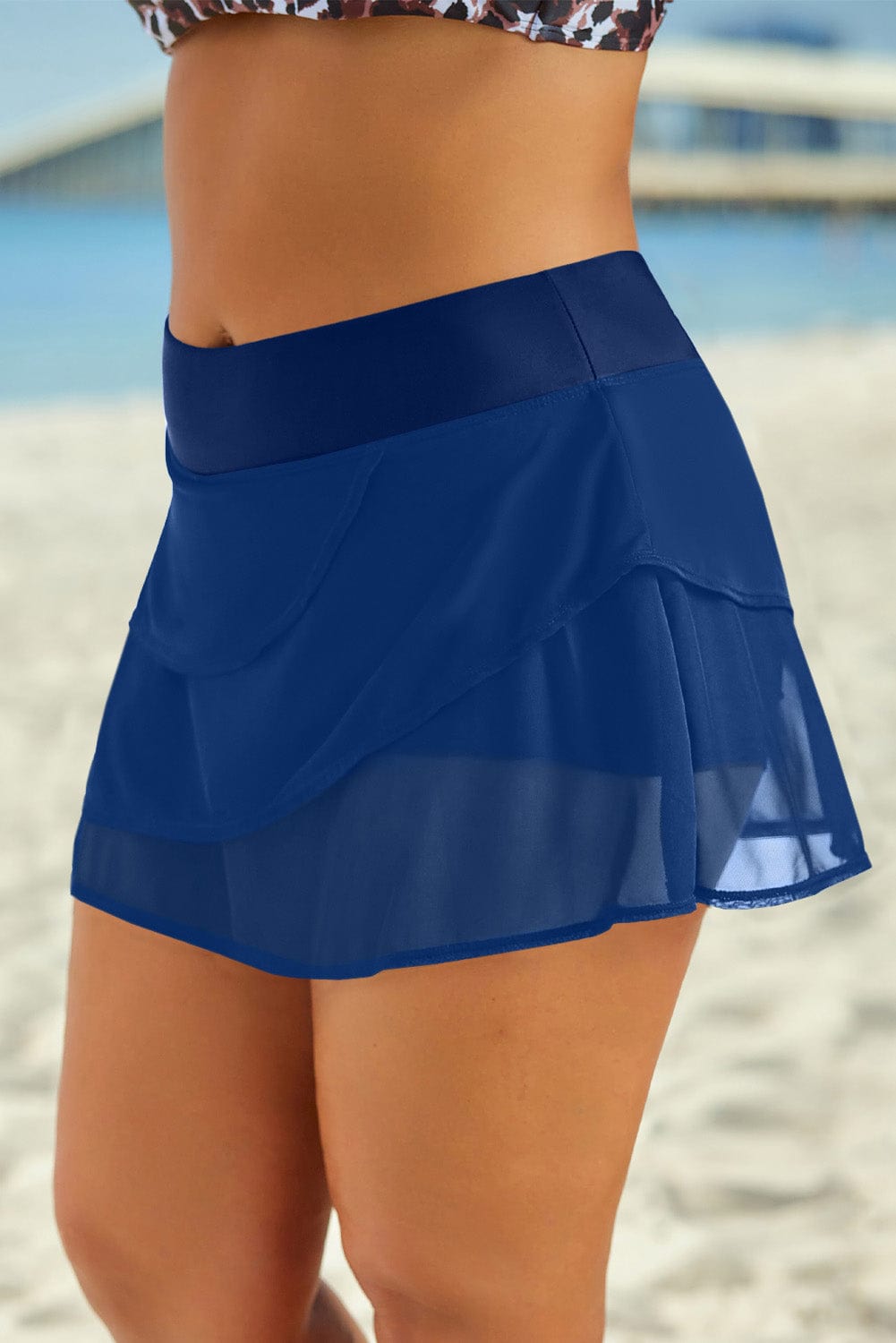 Trendsi Elastic Waist Swim Skirt Elastic Waist Swim Skirt