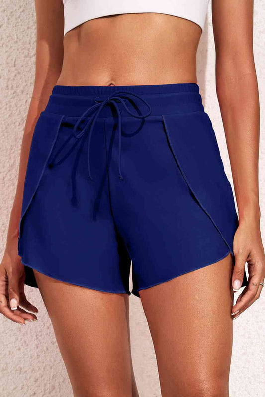 Trendsi Navy / S Drawstring Waist Swim Shorts Drawstring Waist Swim Shorts