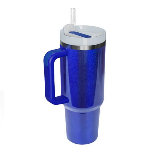 Trendsi Royal  Blue / One Size Stainless Steel Tumbler with Handle and Straw Stainless Steel Tumbler with Handle and Straw