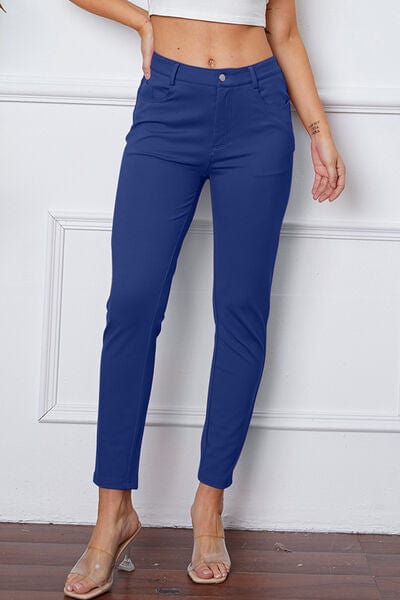 Trendsi Royal  Blue / S StretchyStitch Pants by Basic Bae StretchyStitch Pants by Basic Bae