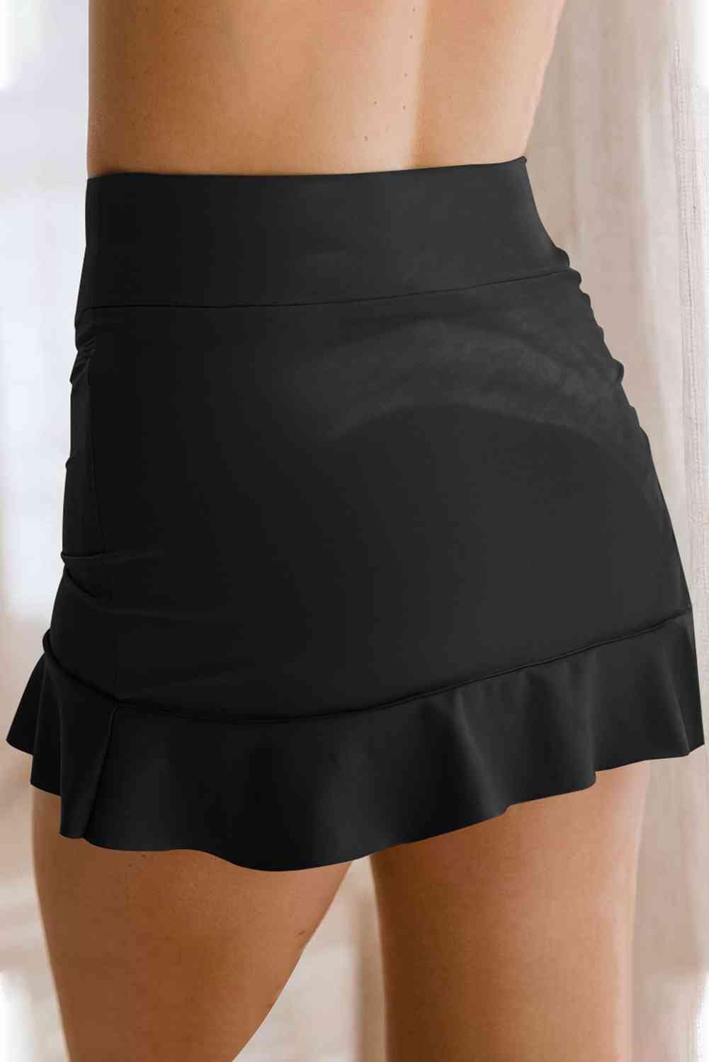 Trendsi Ruffle Hem Swim Skort Ruffle Hem Swim Skort